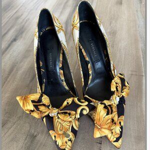 Versace Black and Gold Heels